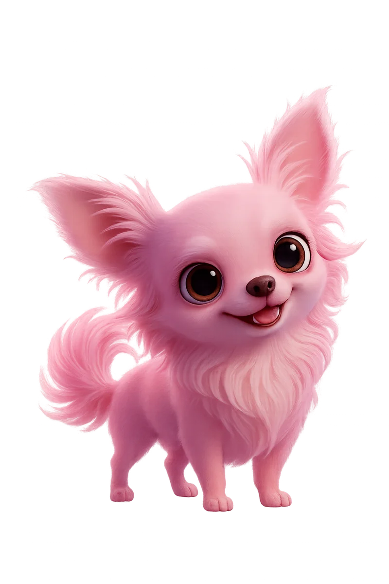 Rajaa, la mascotte chihuahua rose
